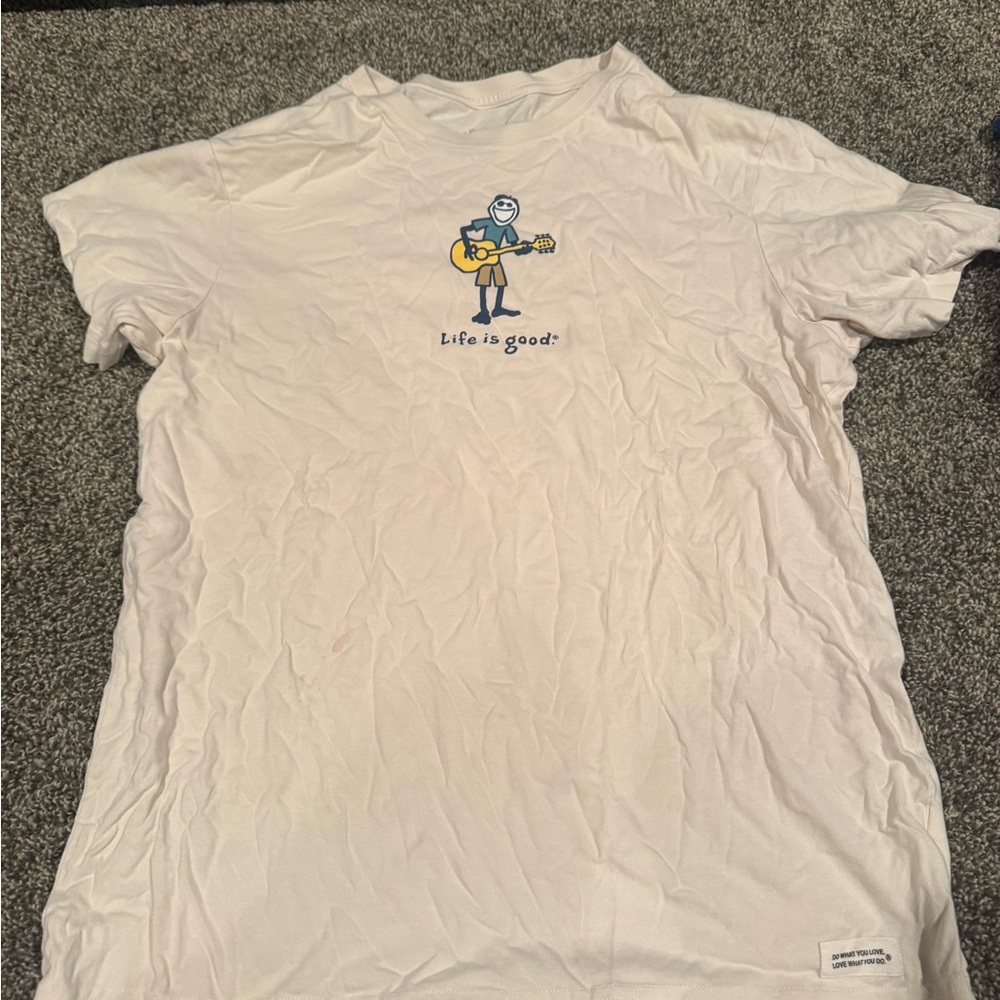 Vintage Life is Good Men's White T-Shirt